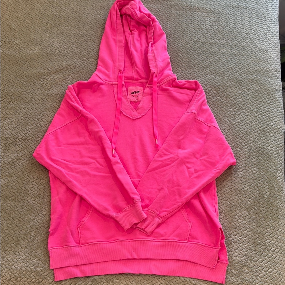 Aerie Neon Pink Summer Hoodie NWOT